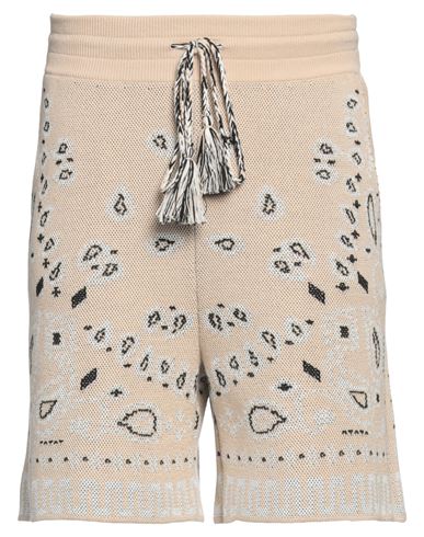 Alanui Bandana-jacquard Cotton-blend Shorts In Sand