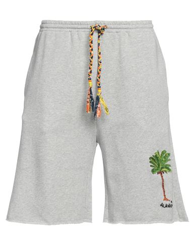 Alanui Man Shorts & Bermuda Shorts Grey Size S Cotton, Elastane, Acrylic