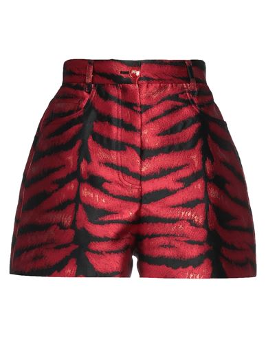 Dolce & Gabbana Woman Shorts & Bermuda Shorts Red Size 2 Polyester, Metallic Polyester