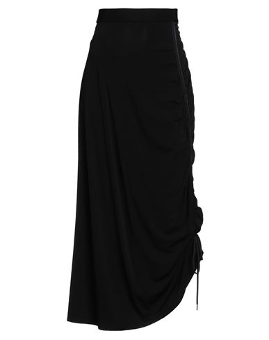 High Woman Maxi Skirt Black Size 4 Acetate, Nylon, Elastane In Black