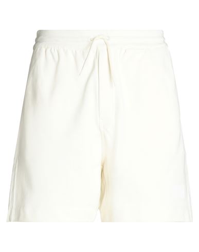 Shop Y-3 Man Shorts & Bermuda Shorts Ivory Size L Organic Cotton, Elastane In White