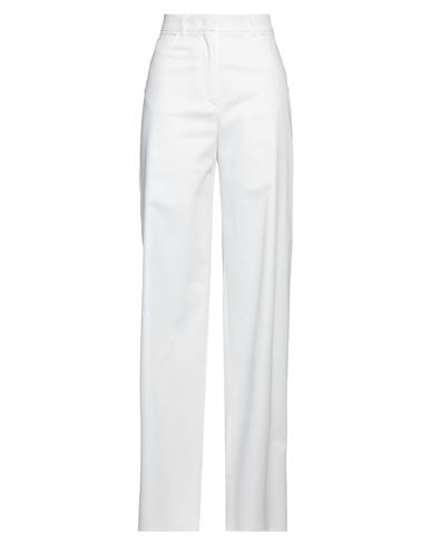 Max Mara Studio Woman Pants Ivory Size 10 Cotton, Elastane In White