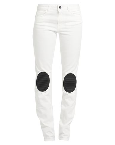 Ferrari Woman Denim Pants White Size 30 Cotton, Elastane