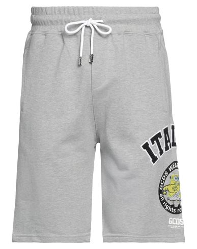 Gcds Man Shorts & Bermuda Shorts Light Grey Size L Cotton