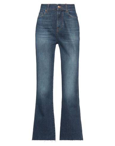7 For All Mankind Woman Jeans Blue Size 28 Cotton, Elastane
