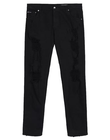 Shop Dolce & Gabbana Man Jeans Black Size 42 Cotton, Elastane