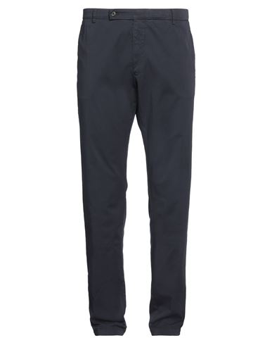 Berwich Man Pants Navy Size 44 Cotton, Elastane In Navy Blue