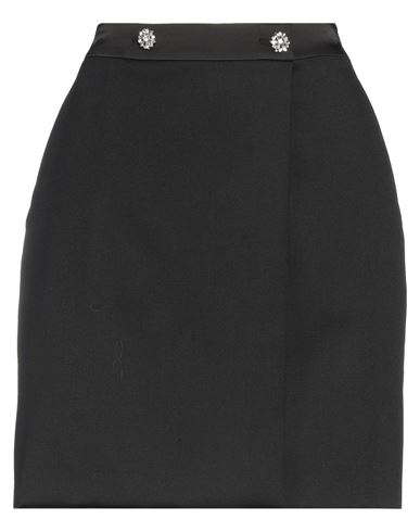 Shop Hugo Boss Boss Woman Mini Skirt Black Size 10 Virgin Wool, Acetate, Viscose