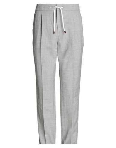 Brunello Cucinelli Man Pants Light Grey Size 40 Linen, Wool