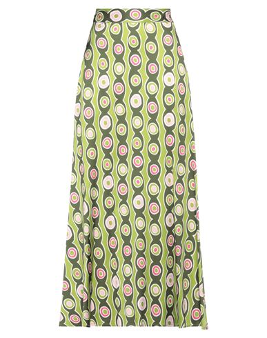Camicettasnob Woman Maxi Skirt Green Size 6 Viscose, Elastane