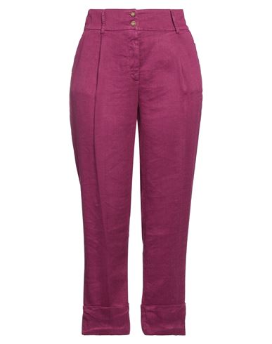 Mason's Woman Pants Mauve Size 8 Linen, Viscose, Elastane In Purple