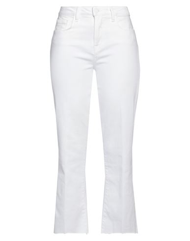 Shop L Agence L'agence Woman Pants White Size 29 Cotton, Elastane