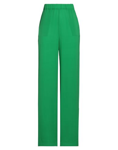 The Andamane Woman Pants Green Size 6 Silk, Elastane