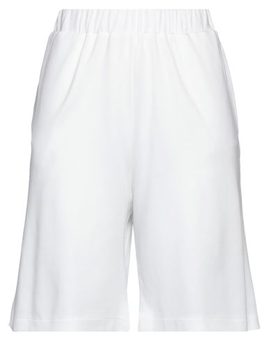 Gran Sasso Woman Shorts & Bermuda Shorts White Size 10 Cotton, Polyamide