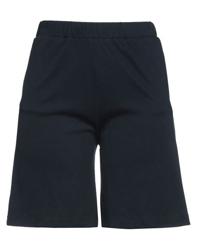 Gran Sasso Woman Shorts & Bermuda Shorts Navy Blue Size 6 Cotton, Polyamide