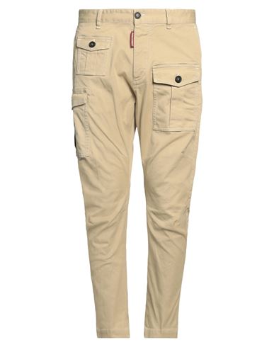 Dsquared2 Man Pants Beige Size 36 Cotton, Elastane