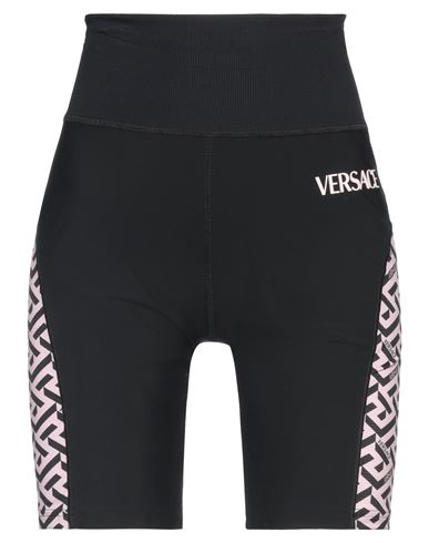 Versace Woman Leggings Black Size 4 Polyamide, Elastane, Polyester