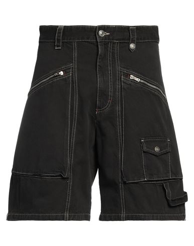 Isabel Marant Man Denim Shorts Black Size 40 Cotton, Hemp
