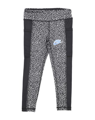 Nike Babies'  Notebook Aop Dri-fit Legging Toddler Girl Leggings Black Size 6 Polyester, Elastane