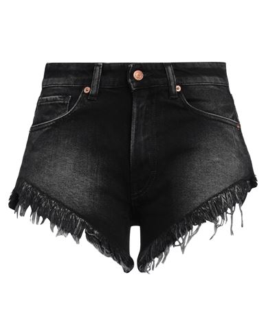 Vicolo Woman Denim Shorts Black Size Xs Cotton