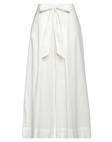 Alpha Studio Woman Pants White Size 8 Cotton, Elastane
