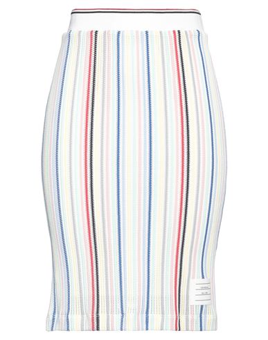 Shop Thom Browne Woman Midi Skirt White Size 6 Viscose, Polyamide