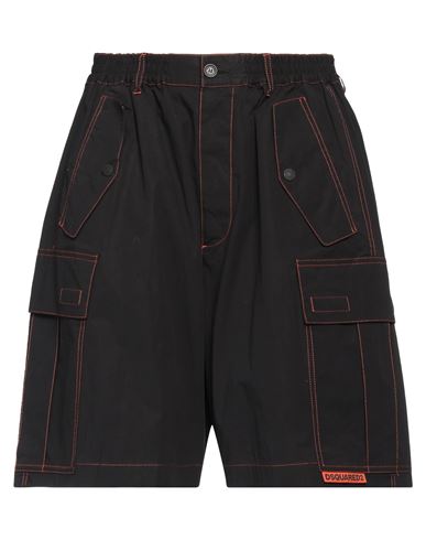 Dsquared2 Man Shorts & Bermuda Shorts Black Size 32 Cotton, Elastane