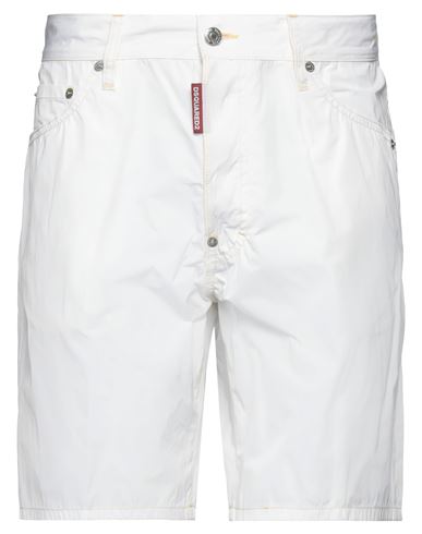 Dsquared2 Man Shorts & Bermuda Shorts White Size 36 Polyester