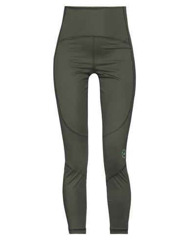 Adidas By Stella Mccartney Woman Leggings Military Green Size 8 Recycled Polyester, Elastane