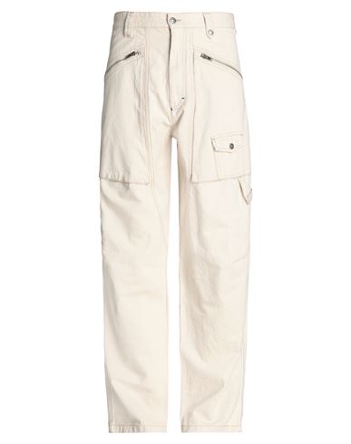 Shop Isabel Marant Man Jeans Ivory Size 40 Cotton, Hemp In White