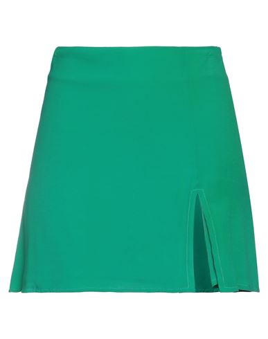 Mar De Margaritas Woman Mini Skirt Green Size L Viscose, Polyester
