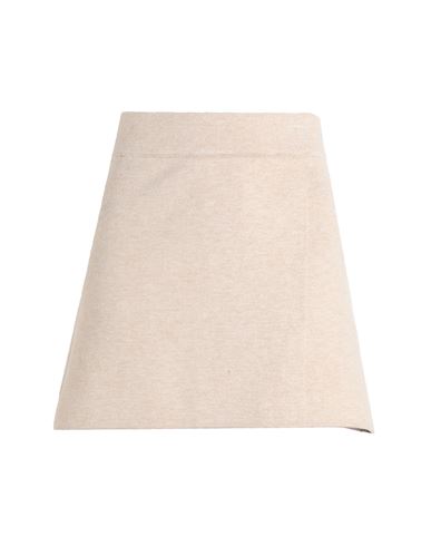 Edited Francisca Knit Skirt Woman Mini Skirt Beige Size 8 Ecovero Viscose, Polyester, Polyamide