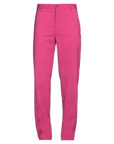 Versace Man Pants Fuchsia Size 40 Virgin Wool, Elastane In Pink