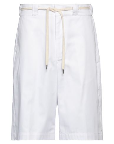 Shop Drôle De Monsieur Man Shorts & Bermuda Shorts White Size M Polyester, Cotton