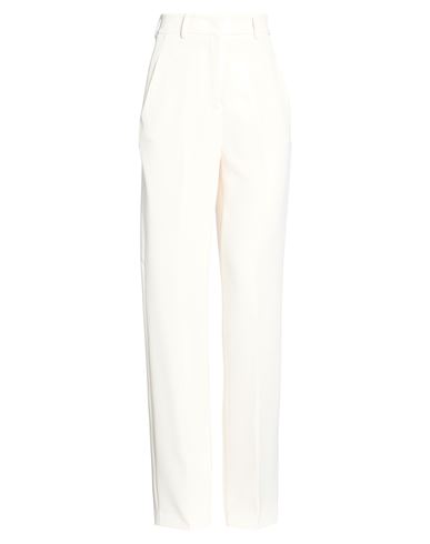 Hinnominate Woman Pants Off White Size Xxs Polyester, Elastane