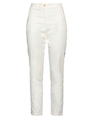 Tommy Hilfiger Woman Pants Off White Size 4 Cotton, Lyocell, Elastane In Off White