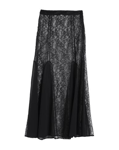 Topshop Woman Long Skirt Black Size 10 Polyester