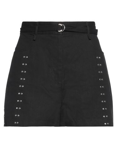 Iro Woman Shorts & Bermuda Shorts Black Size 6 Linen, Cotton