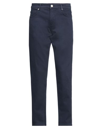 At.p.co At. P.co Man Pants Navy Size 38 Cotton, Elastane In Navy Blue