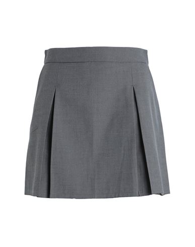 Topshop Woman Mini Skirt Grey Size 10 Polyester, Viscose, Wool