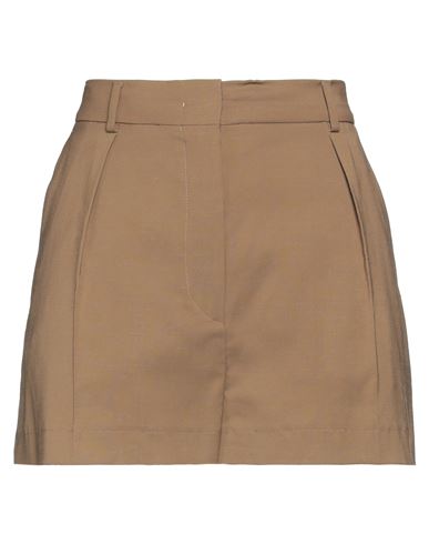 Shop Sportmax Woman Shorts & Bermuda Shorts Khaki Size 8 Viscose, Elastane In Beige