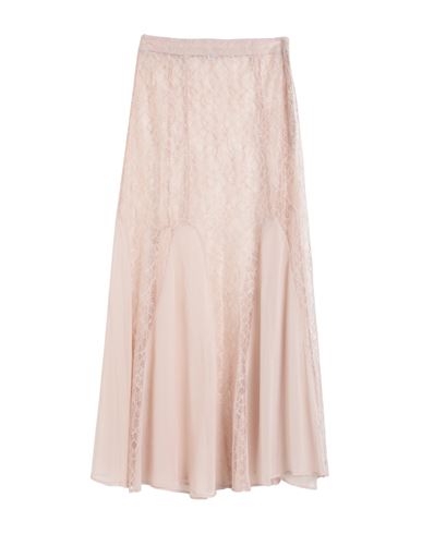 Topshop Woman Long Skirt Blush Size 10 Polyester In Pink