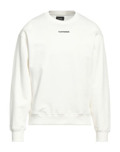 Customize Man Sweatshirt White Size S Polyester, Polyamide