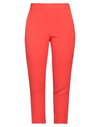 Gio' Moretti Gio Moretti Woman Pants Tomato Red Size 10 Acetate, Viscose In Tomato Red
