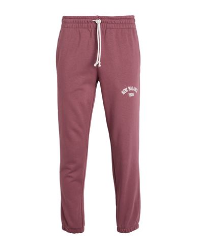 New Balance Essentials Varsity Fleece Pant Man Pants Garnet Size Xl Cotton, Polyester In Red