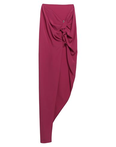 Rick Owens Woman Maxi Skirt Garnet Size 8 Acetate, Silk In Red