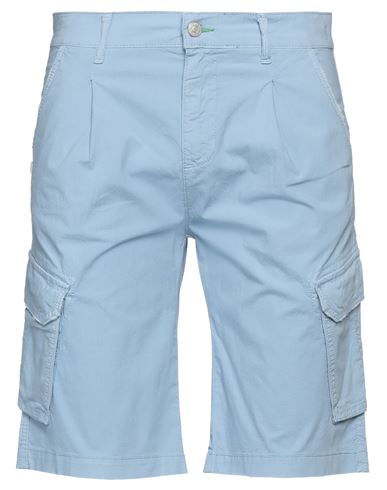 Shop Grey Daniele Alessandrini Man Shorts & Bermuda Shorts Sky Blue Size 32 Cotton, Elastane