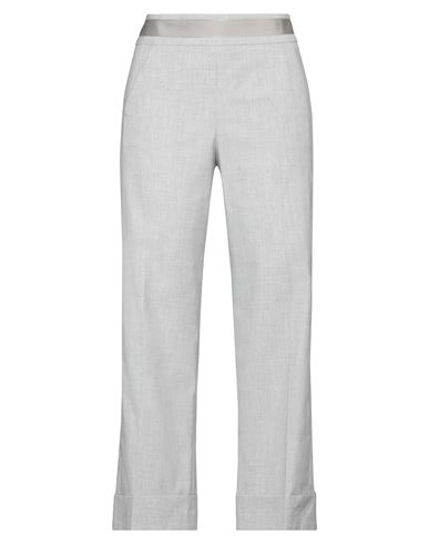 Peserico Easy Woman Pants Light Grey Size 12 Polyester, Viscose, Elastane