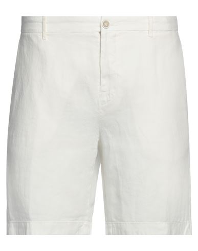 120% Lino Man Shorts & Bermuda Shorts Ivory Size 40 Linen In White