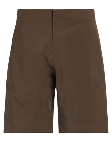 Zegna Man Shorts & Bermuda Shorts Military Green Size 38 Polyester, Elastane